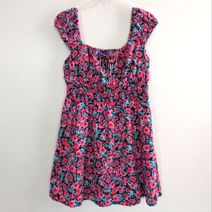 Women's Old Navy Waist-Defined Floral Mini Dress in Painted Floral (Size M)